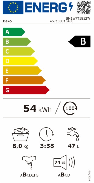 LAVADORA BEKO BM1WFT3822W